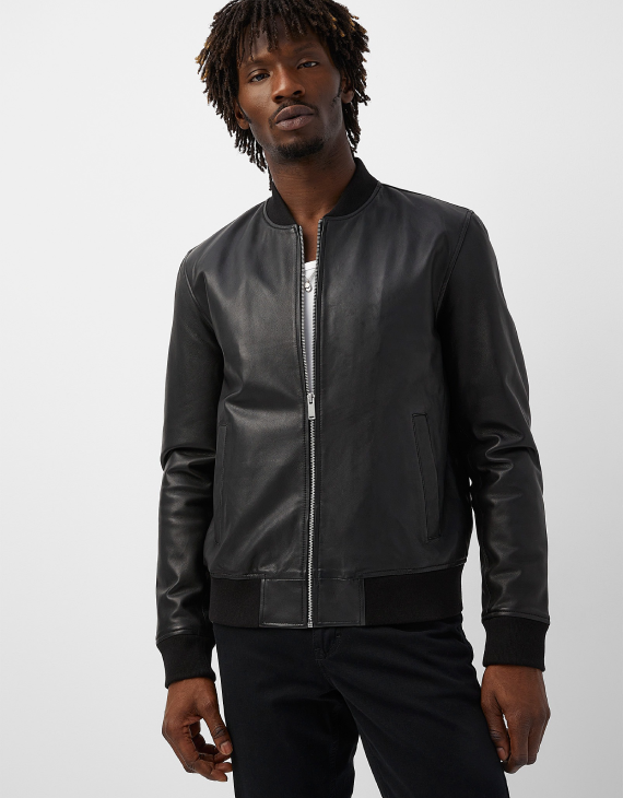 Museum leather bomber jacket