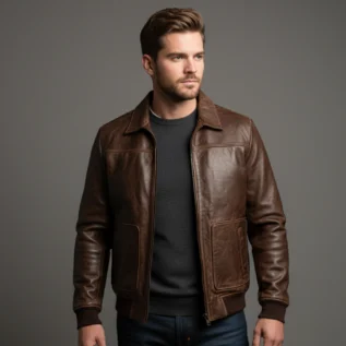 Maverick Leather Bomber Jacket
