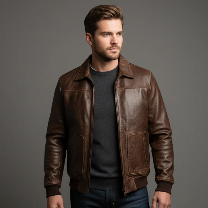 Maverick Leather Bomber Jacket